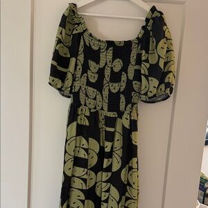 Maaji Black and Green Midi Dress